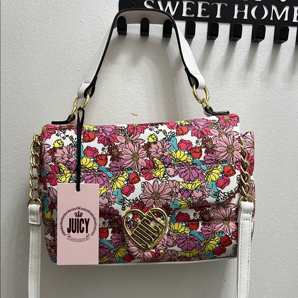 Juicy Couture Gold Shoulder and crossbody Bag with Elegant Design NWT
